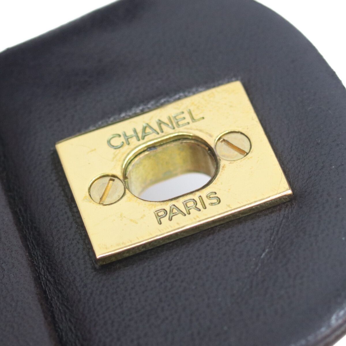 CHANEL シャネル A01113 黒ラム ゴールド金具 Wフラップ マトラッセ23 