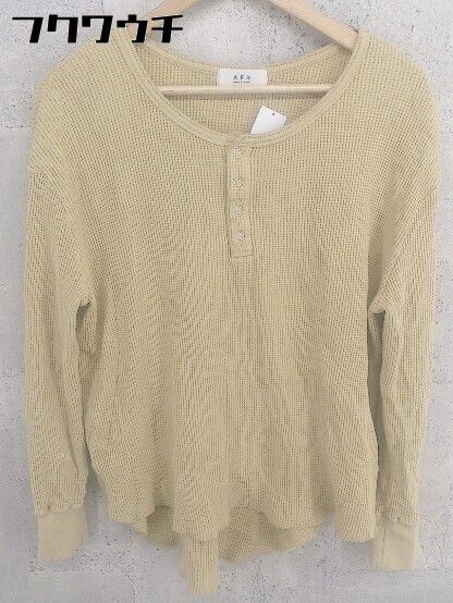 ◇ ADAM ET ROPE アダムエロペ サーマル 長袖 カットソー サイズF ベージュ レディース 【中古】 【1002798510401】