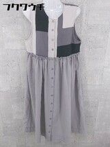 ◇ merlot メルロー ノースリーブ ロング ワンピース グレー系 レディース 【1002798464452】