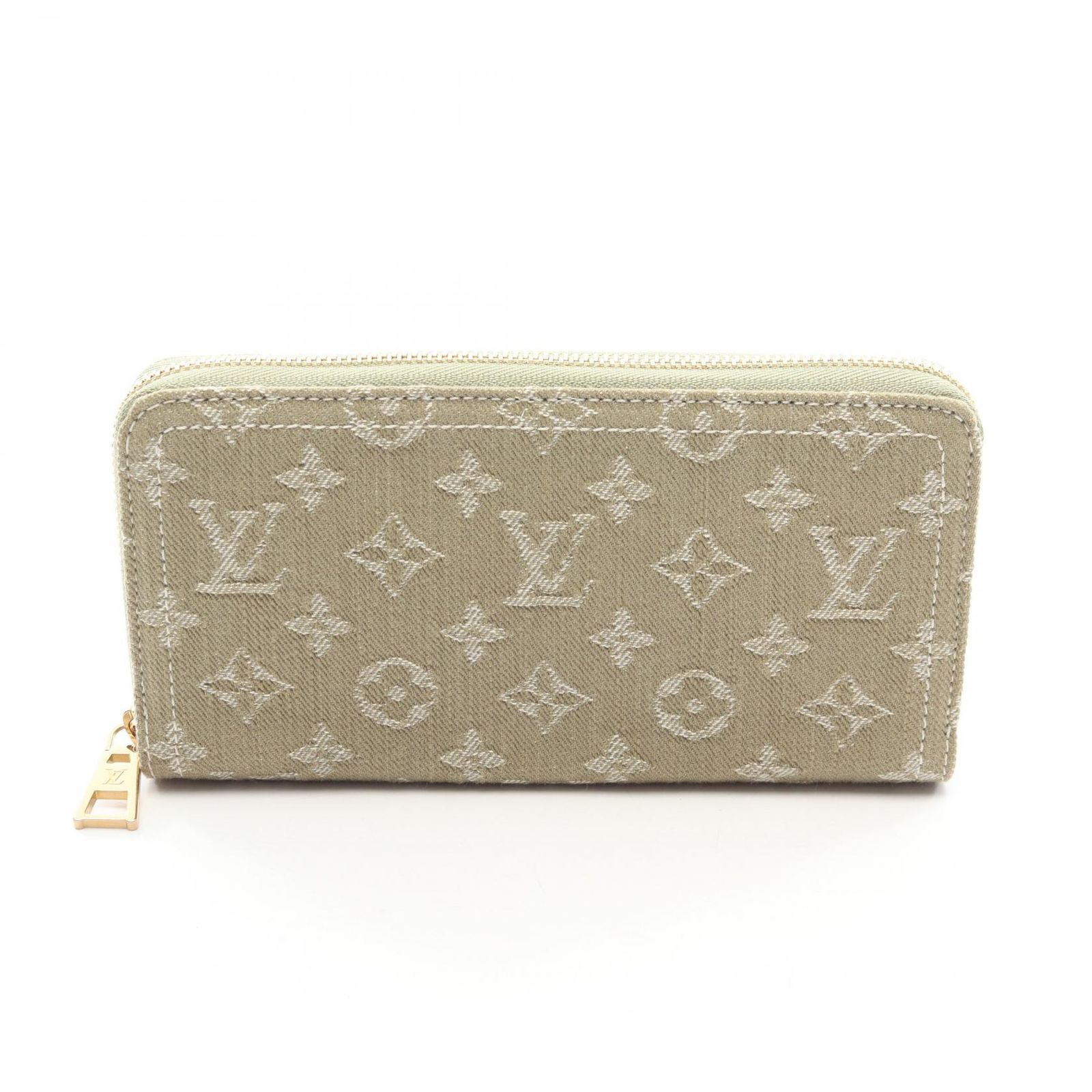 ルイ・ヴィトン LOUIS VUITTON ラウンド長財布 ジッピーウォレット モノグラムデニム M28297 カーキデニム デニム ジッピー・ウォレット レディース Used A