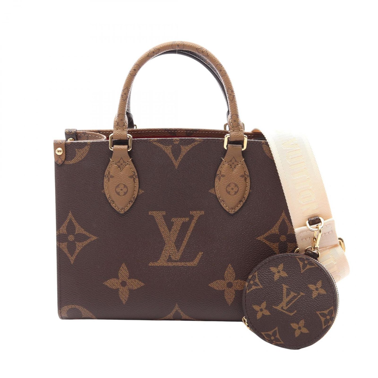 ルイ・ヴィトン LOUIS VUITTON ハンドバッグ オンザゴーPM 2WAY M46373 PVCコーティングキャンバス オンザゴーPM レディース Used A