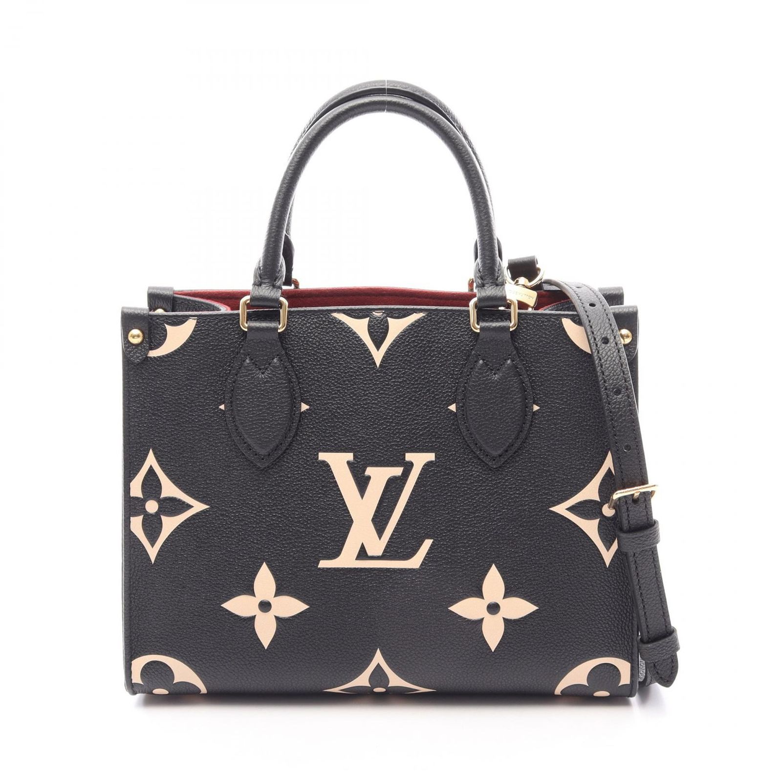 ルイ・ヴィトン LOUIS VUITTON ハンドバッグ オンザゴーPM バイカラー 2WAY M45659 ブラック/ベージュ レザー オンザゴーPM レディース Used A