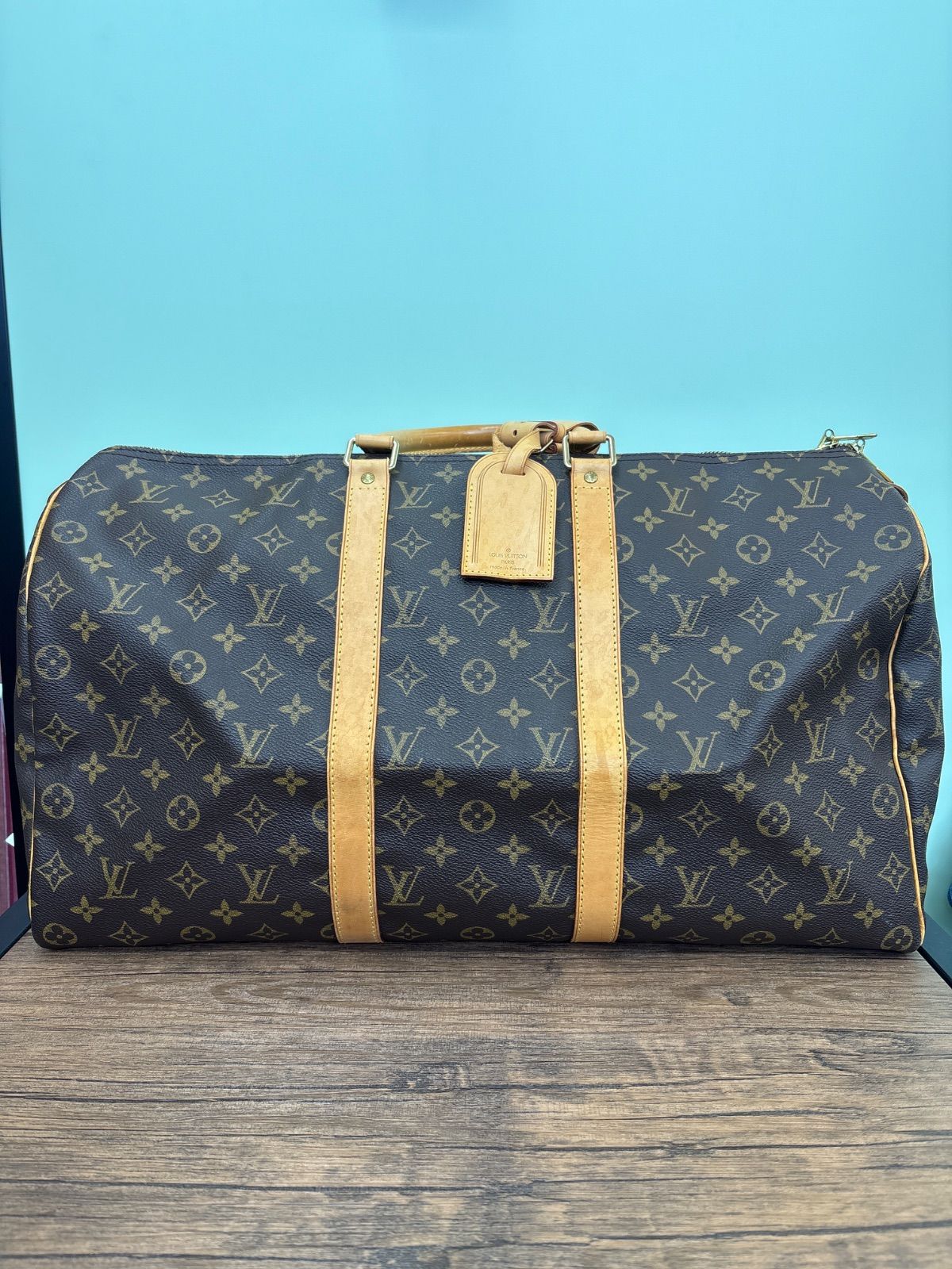 LOUIS VUITTON キーポル50 ボストンバッグ モノグラム ネームタグ 送料 