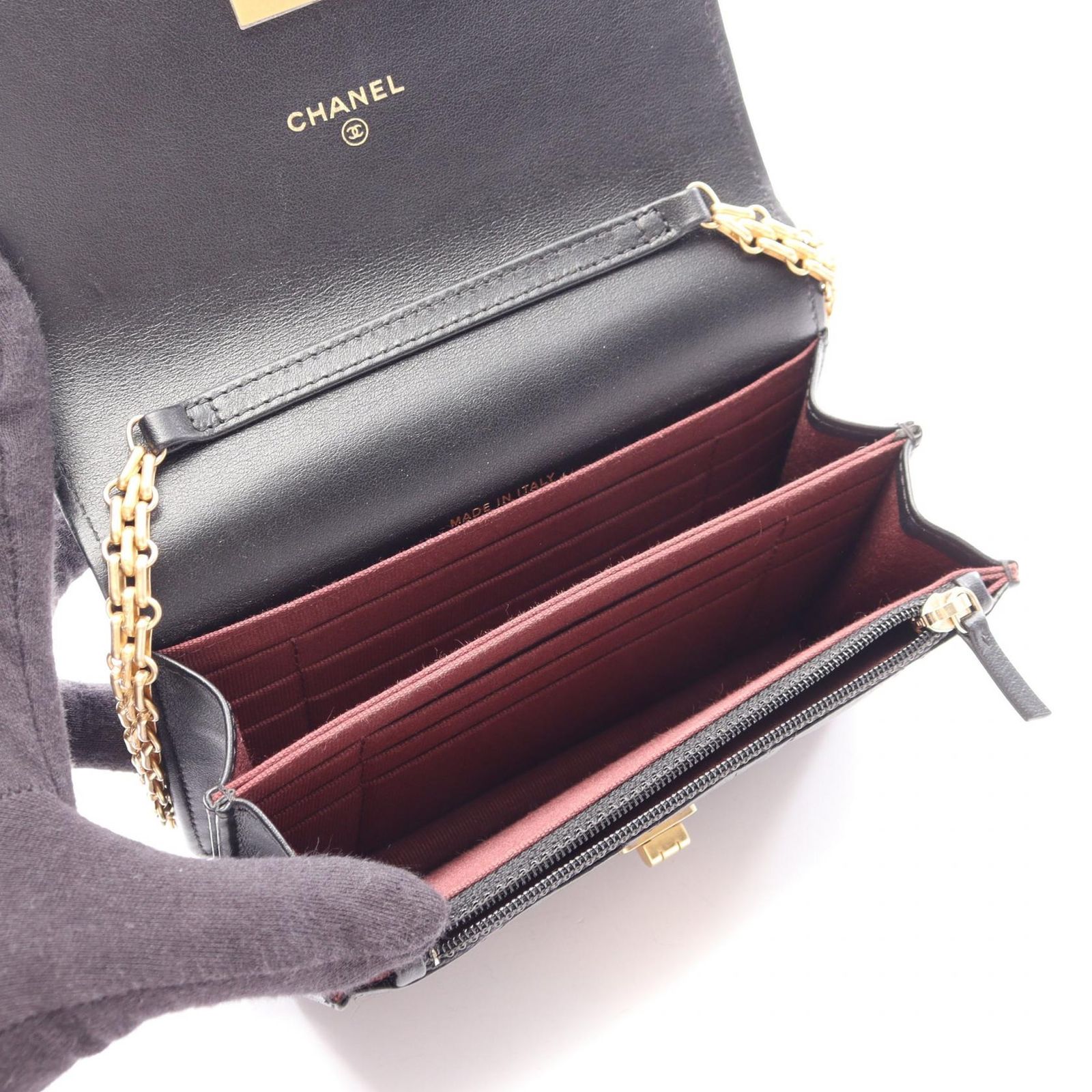 シャネル CHANEL ショルダーバッグ 2.55 マトラッセ ミニ ブラック