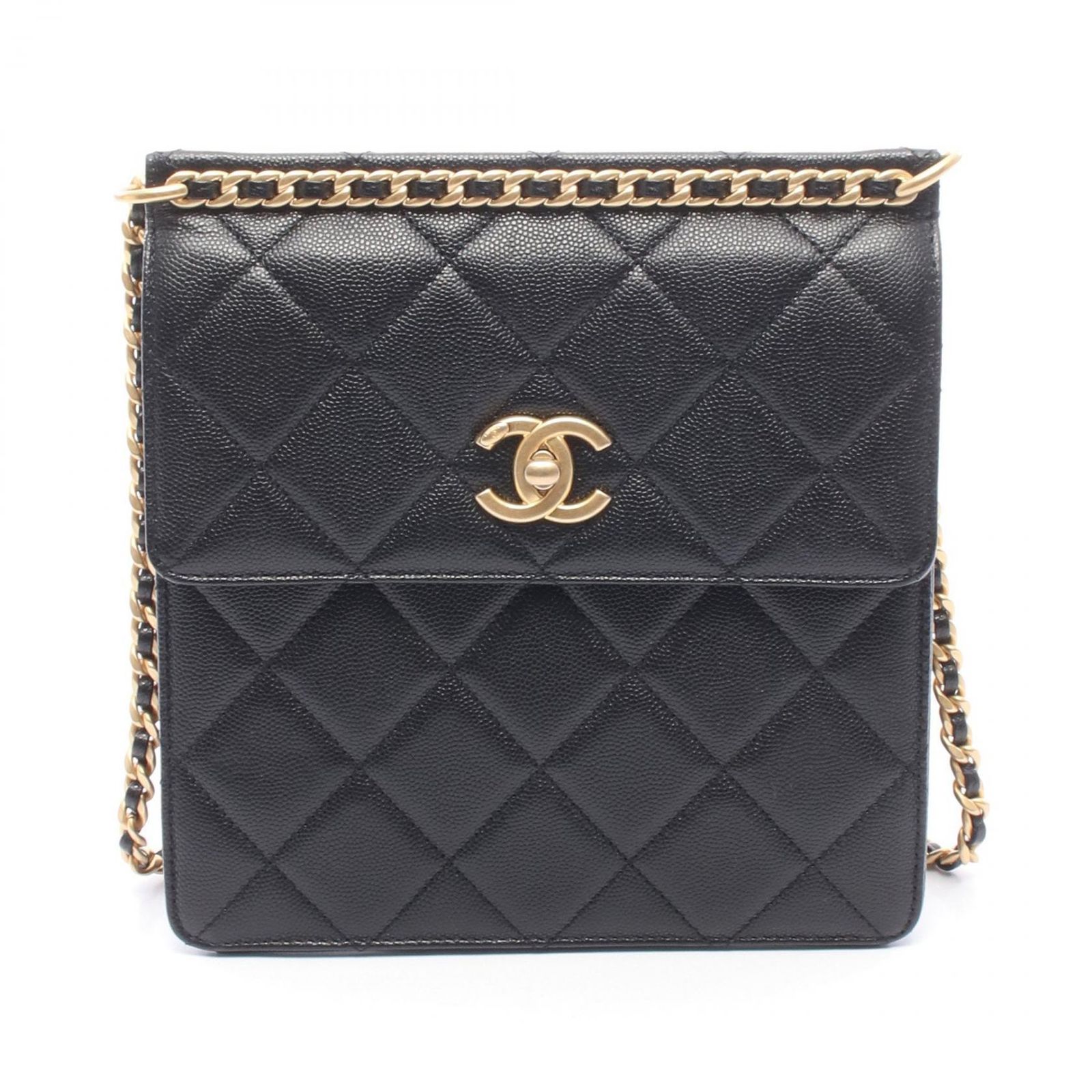 シャネル CHANEL リュックサック バックパック マトラッセ AS4189 ブラック キャビアスキン(グレインドカーフ) マトラッセ スクエア チェーンバックパック レディース