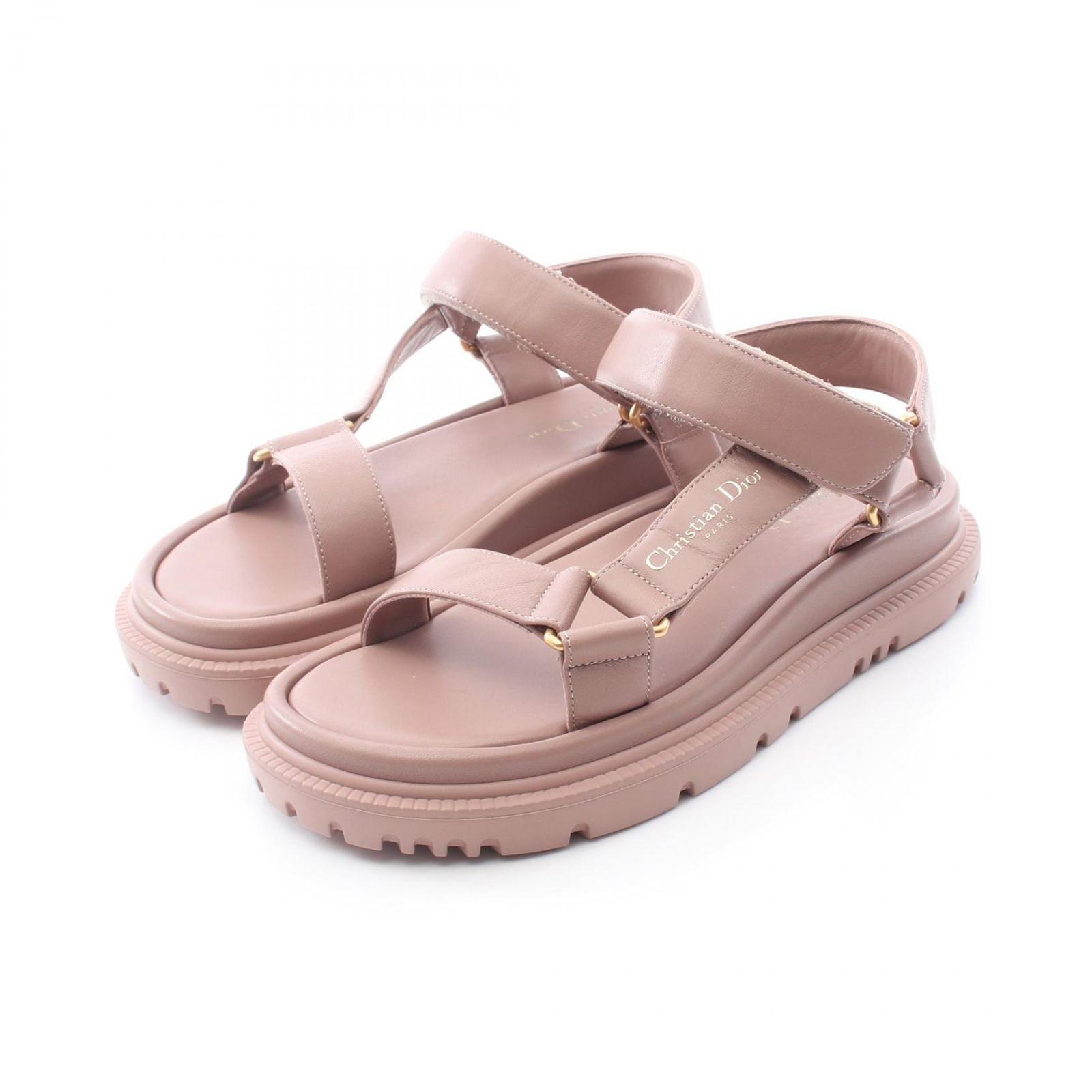 ディオール Dior サンダル DIORACT ディオールアクト レザー サンダル レディース Used A