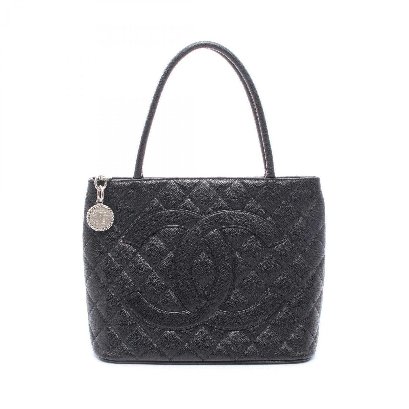 シャネル CHANEL トートバッグ 復刻トート A01804 ブラック キャビアスキン(グレインドカーフ) 復刻トート レディース Used A