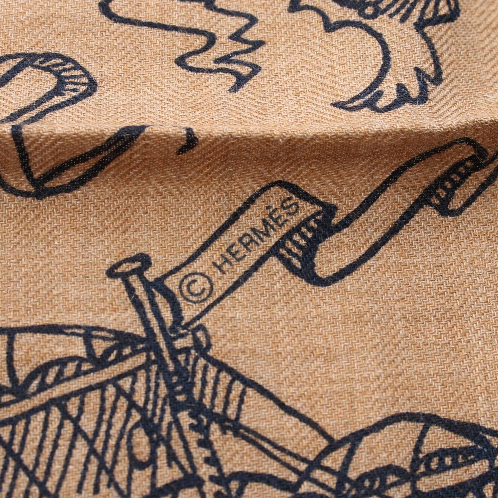 エルメス HERMES スカーフ カレジェアン カレ140 Tatouages Marins Bandana シルク カレジェアン レディース Used A