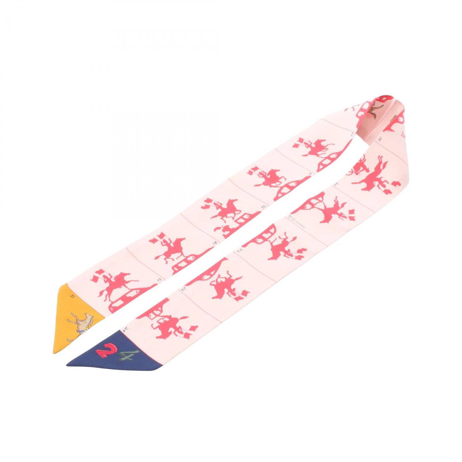 エルメス HERMES スカーフ ツイリー HERMES PARADE リボン シルク ツイリー レディース Used A