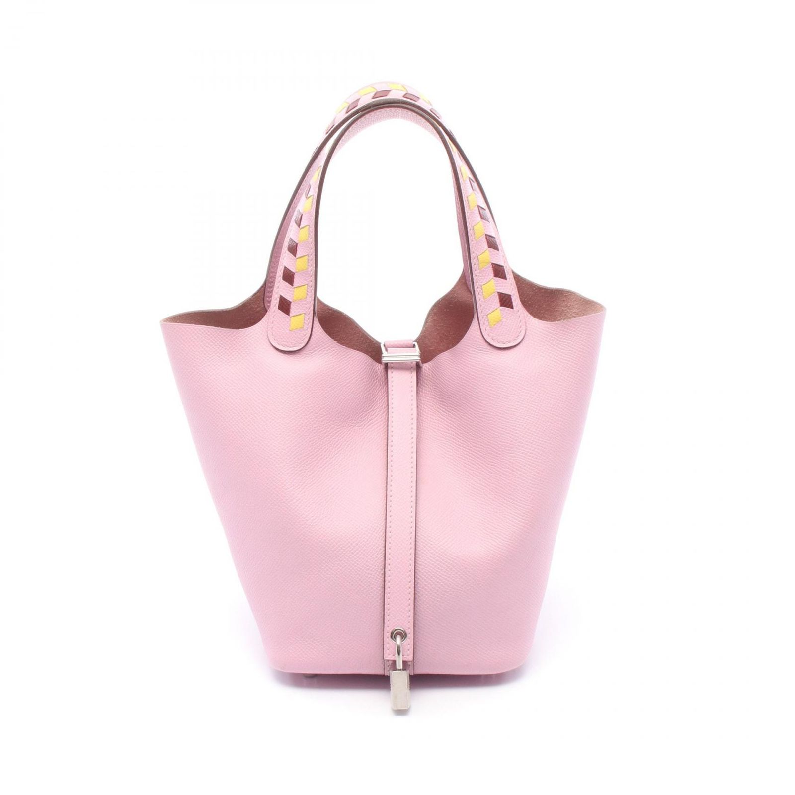 エルメス HERMES ハンドバッグ ピコタンロックPM トレサージュ モーヴシルベストル ジョーヌナプル ルージュアッシュ 076293CK モーヴシルベストル/ジョーヌナプ