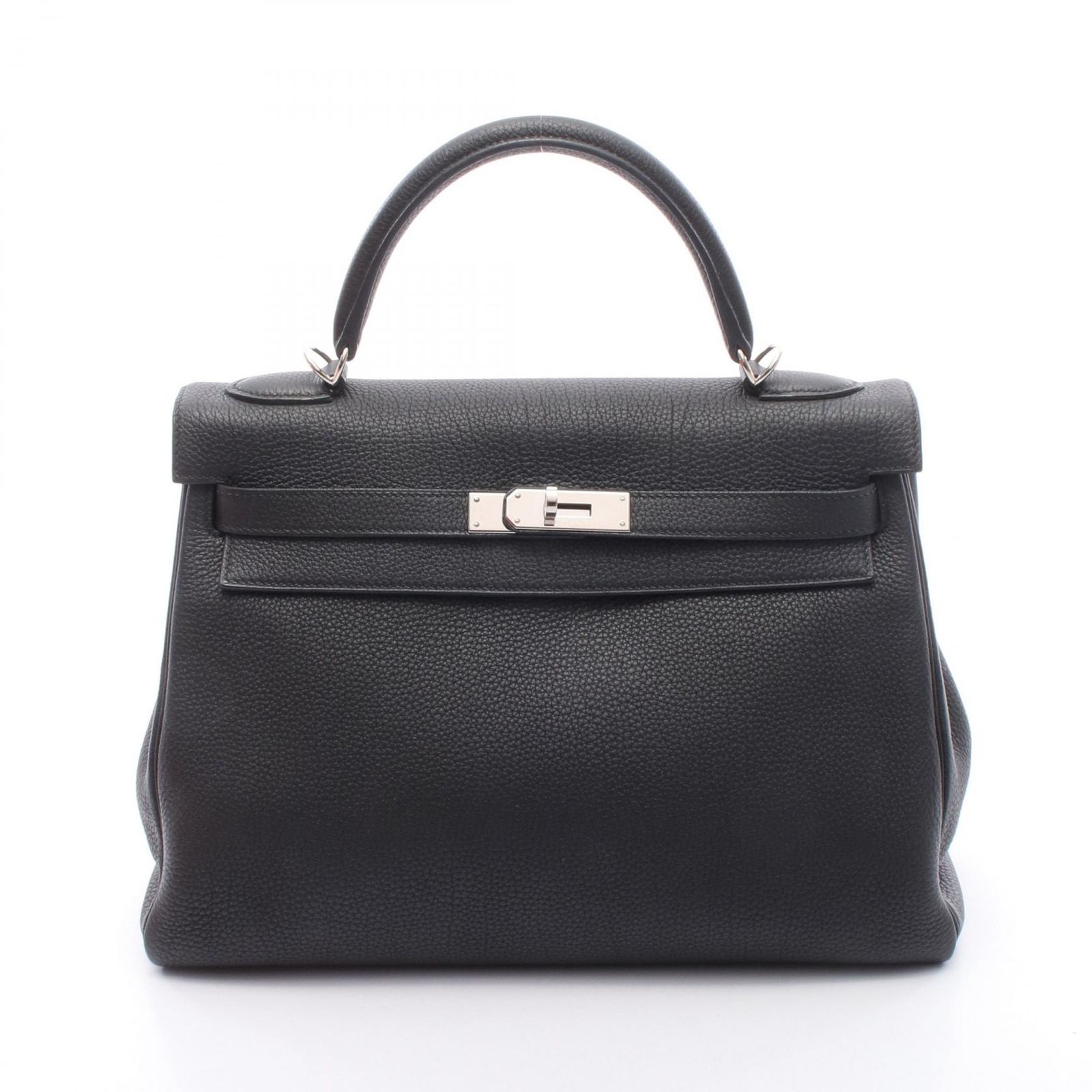 エルメス HERMES ハンドバッグ ケリー32 内縫い 2WAY ブラック レザー ケリー32 ブラック レディース Used A