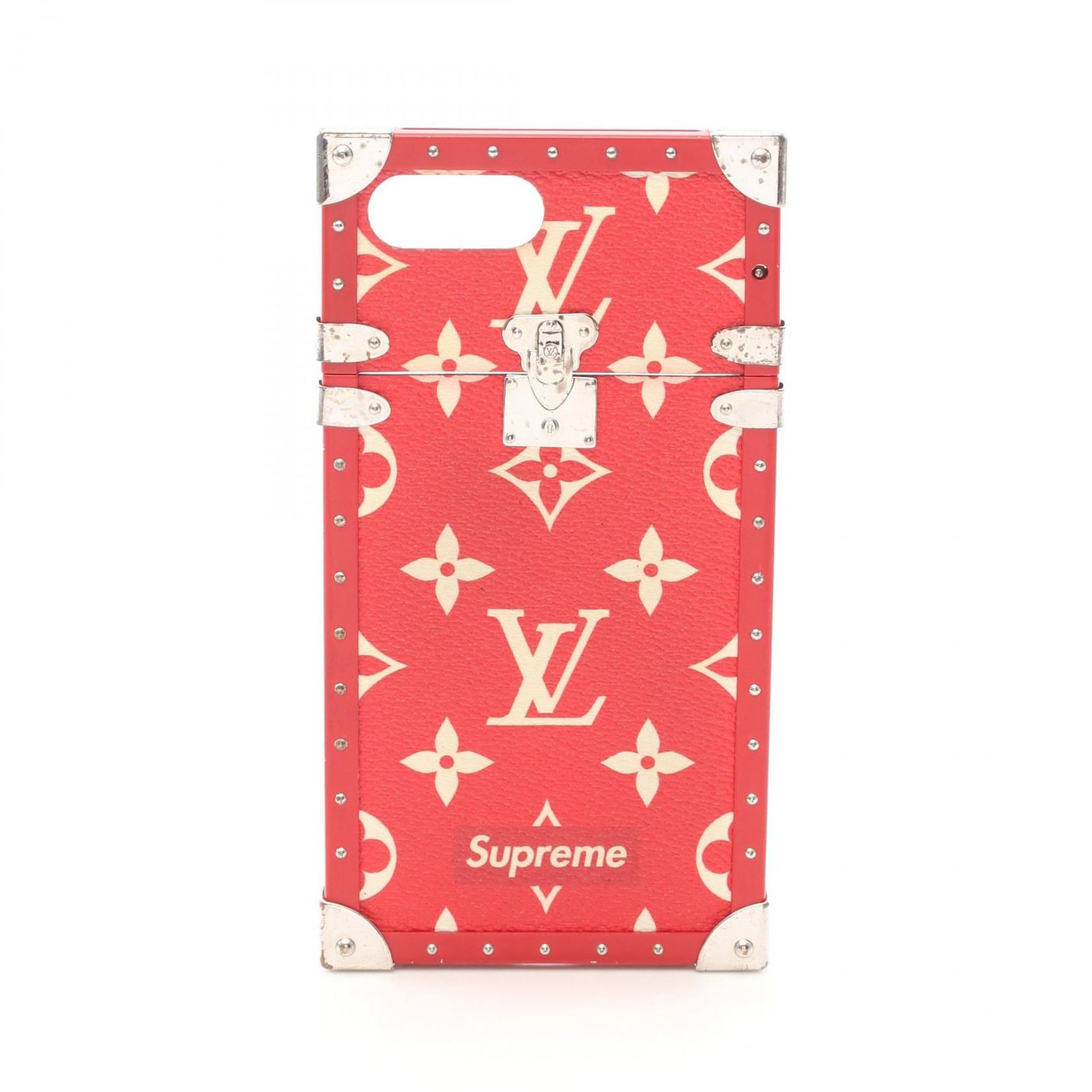 ルイ・ヴィトン LOUIS VUITTON 携帯・スマホアクセサリー LOUIS VUITTON × Supreme アイトランク モノグラム iPhone7＋ M67758 その他 ×Supreme iPhone7+ケース メンズ Used B