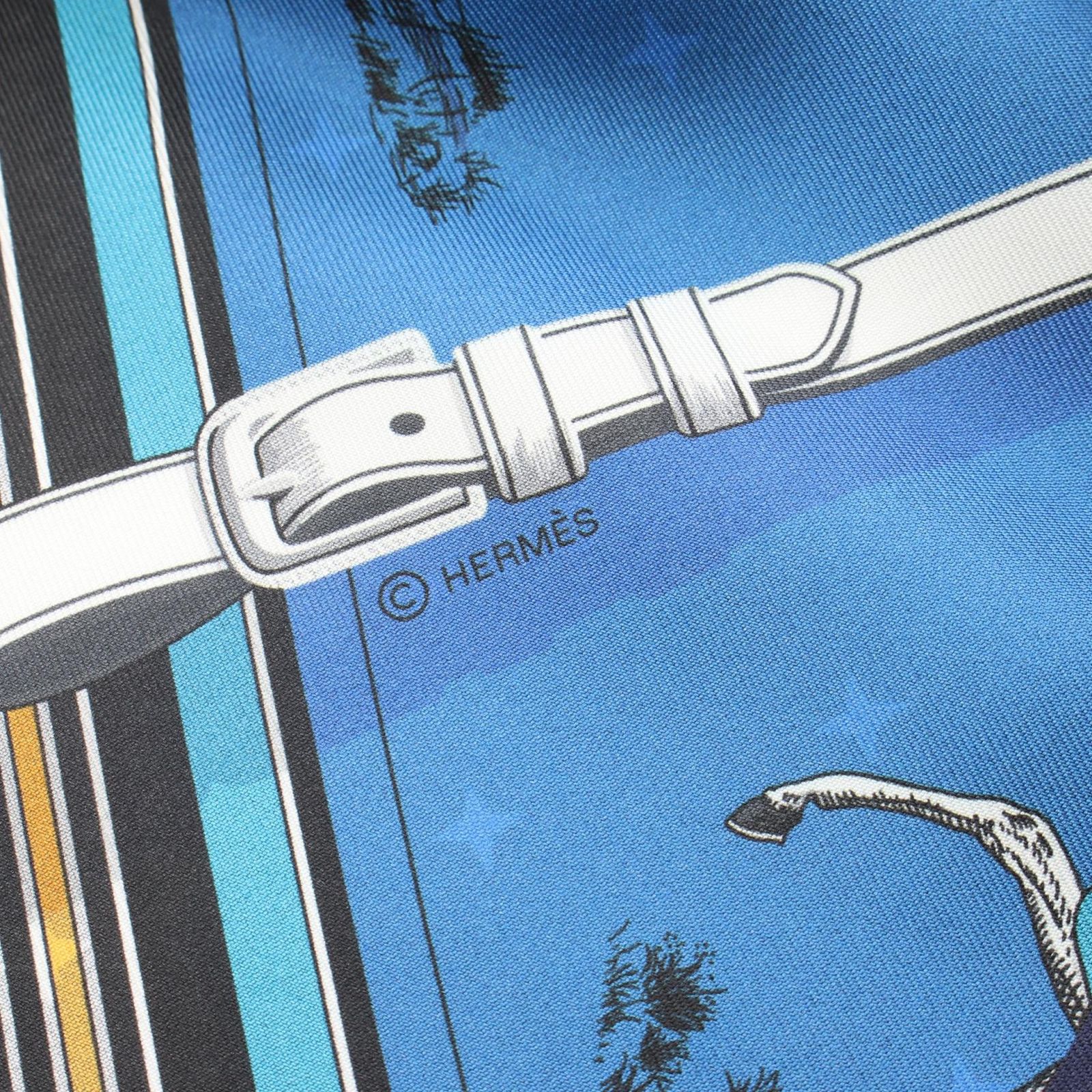 エルメス HERMES スカーフ カレ90 ダブルフェイス Couvertures et Tenues de Jour シルク カレ90 ダブルフェイス レディース Used A