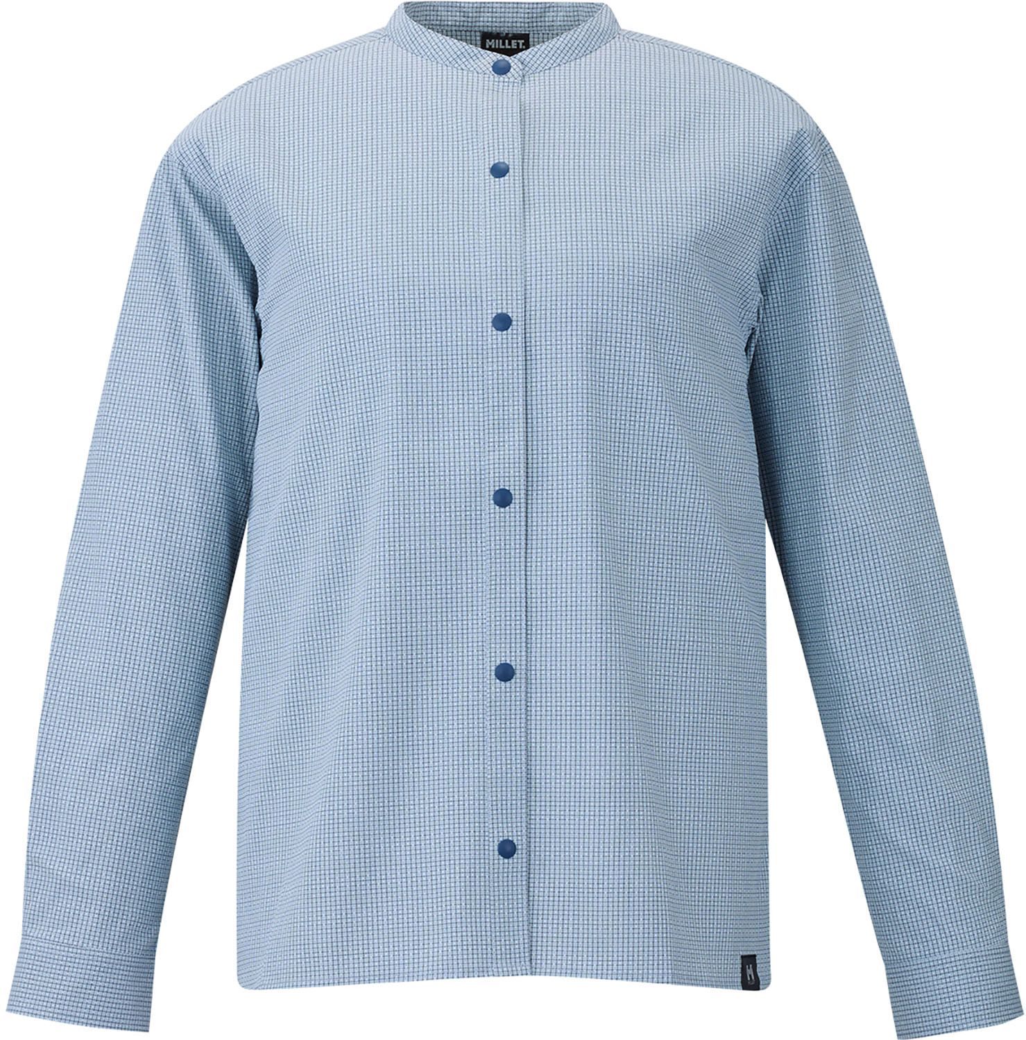 ミレー MILLET アウトドア IB CHECK STAND SHIRT LS W MIV03222 N7317 SAPHIR