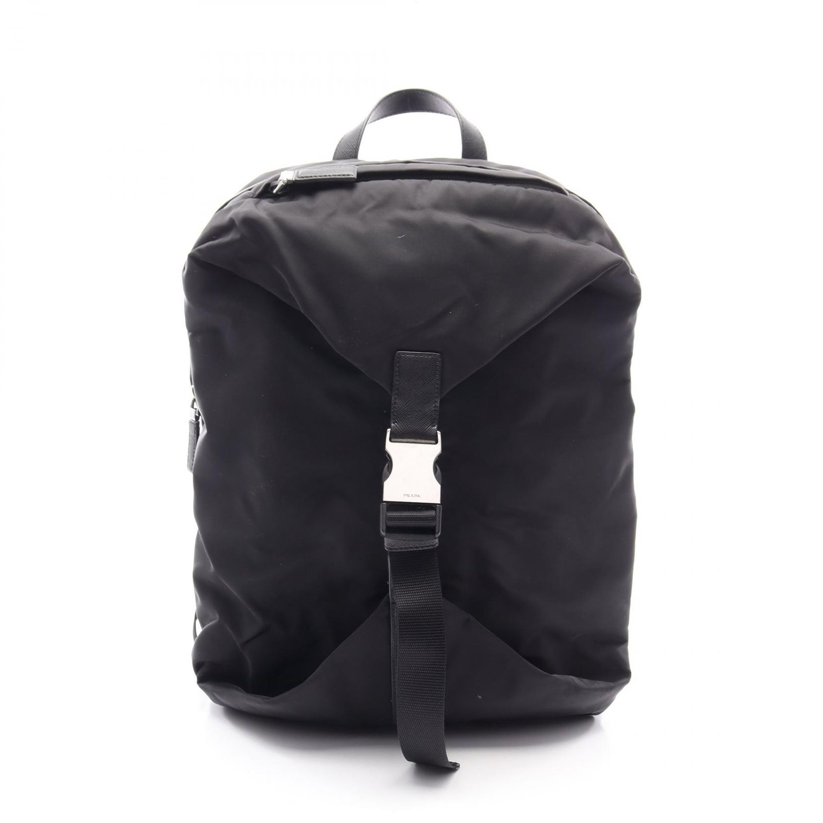 プラダ PRADA リュックサック バックパック TESSUTO 2VZ028 ブラック ナイロン サフィアーノレザー バックパック メンズ Used A