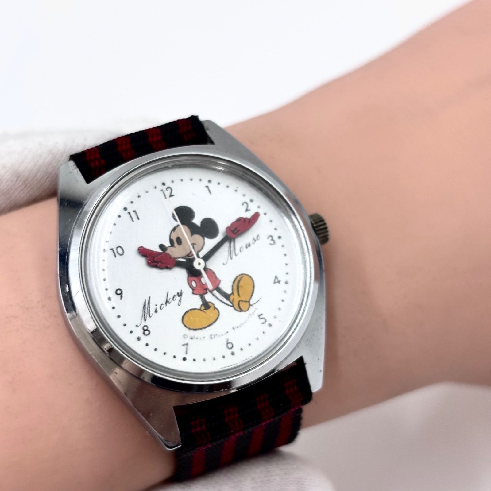 SEIKO ディズニータイム　 ミッキーマウス　ヴィンテージ　 手巻き　レア 稼動/70s/美品】SEIKO セイコー ディズニータイム ミッキーマウス 手