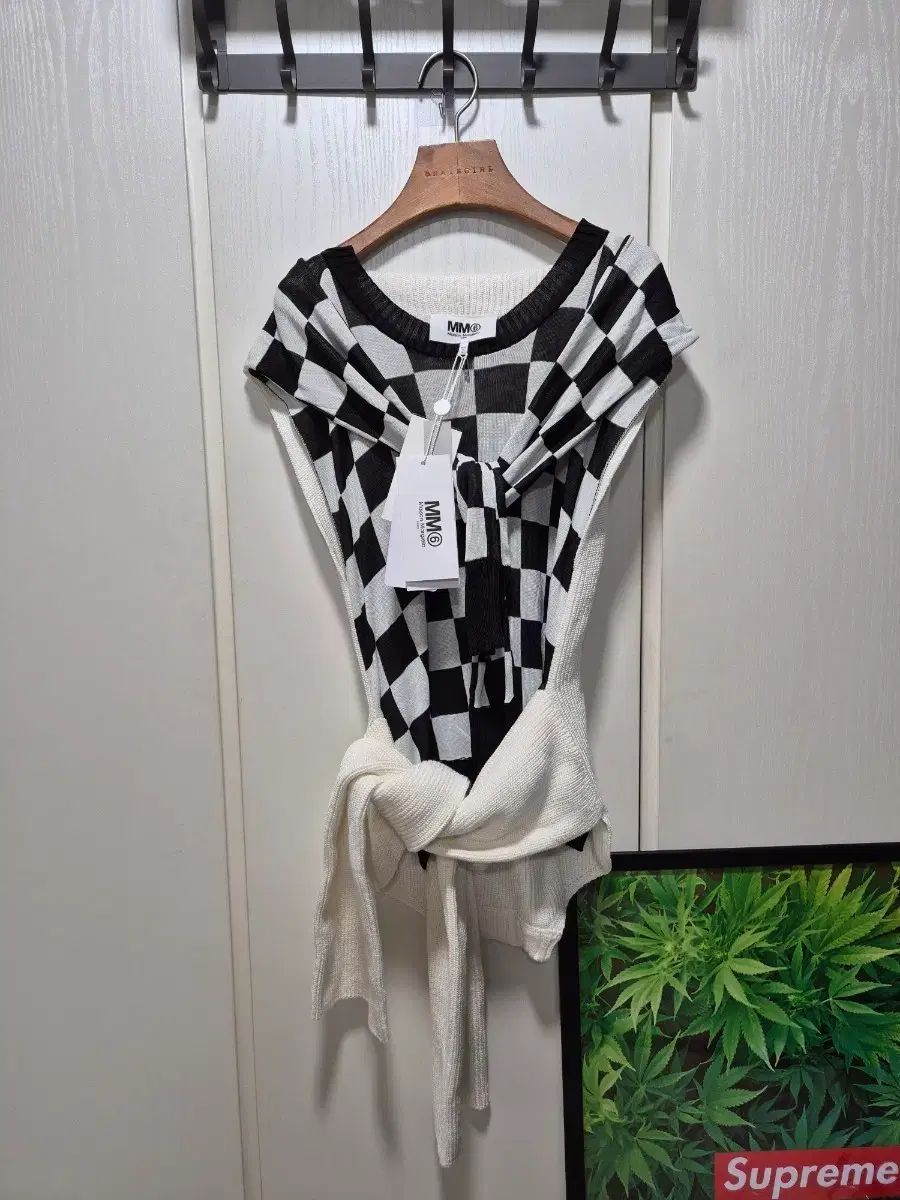 (タイムセール)(新品)MM6 Maison Margiela チェックニット スリーブレス