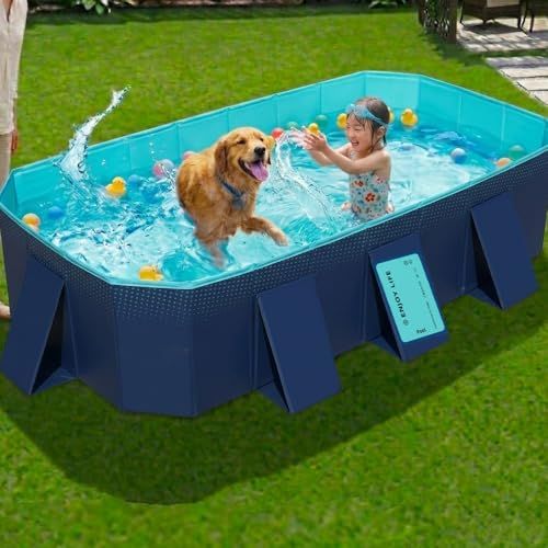 【新品】折りたたみプール 空気入れ不要 すぐ使える 大型プール 子供用 家庭用 コンパクト収納 簡単排水 庭 ベランダOK 日本語説明書【2026 新色登場】iimono117 (ブルー, 1.8ｍ) 1e32de00