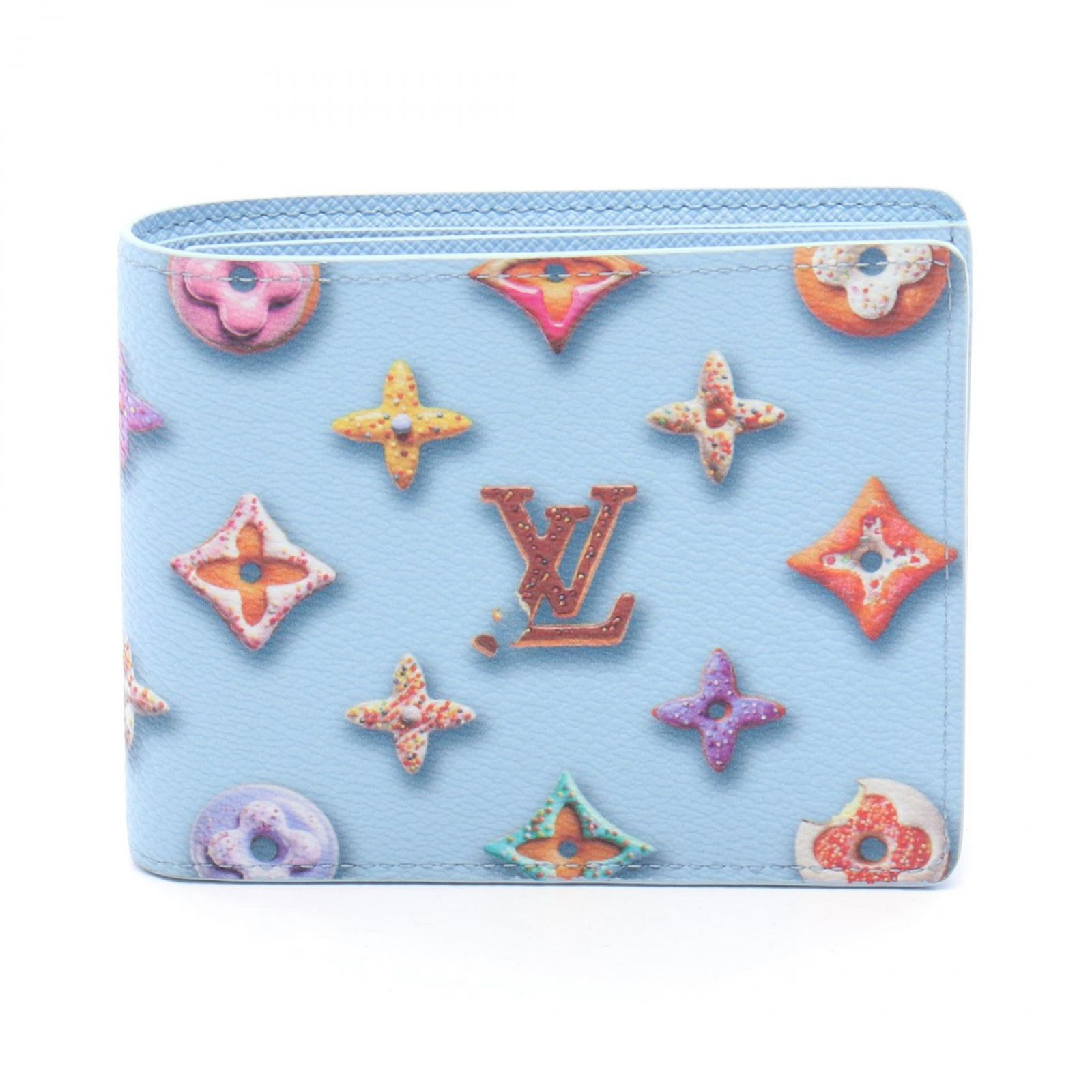 ルイ・ヴィトン LOUIS VUITTON 二つ折り財布 ポルトフォイユ スレンダー ブルーベリー M28042 ブルーベリー PVCコーティングキャンバス ポルトフォイユ・スレンダー