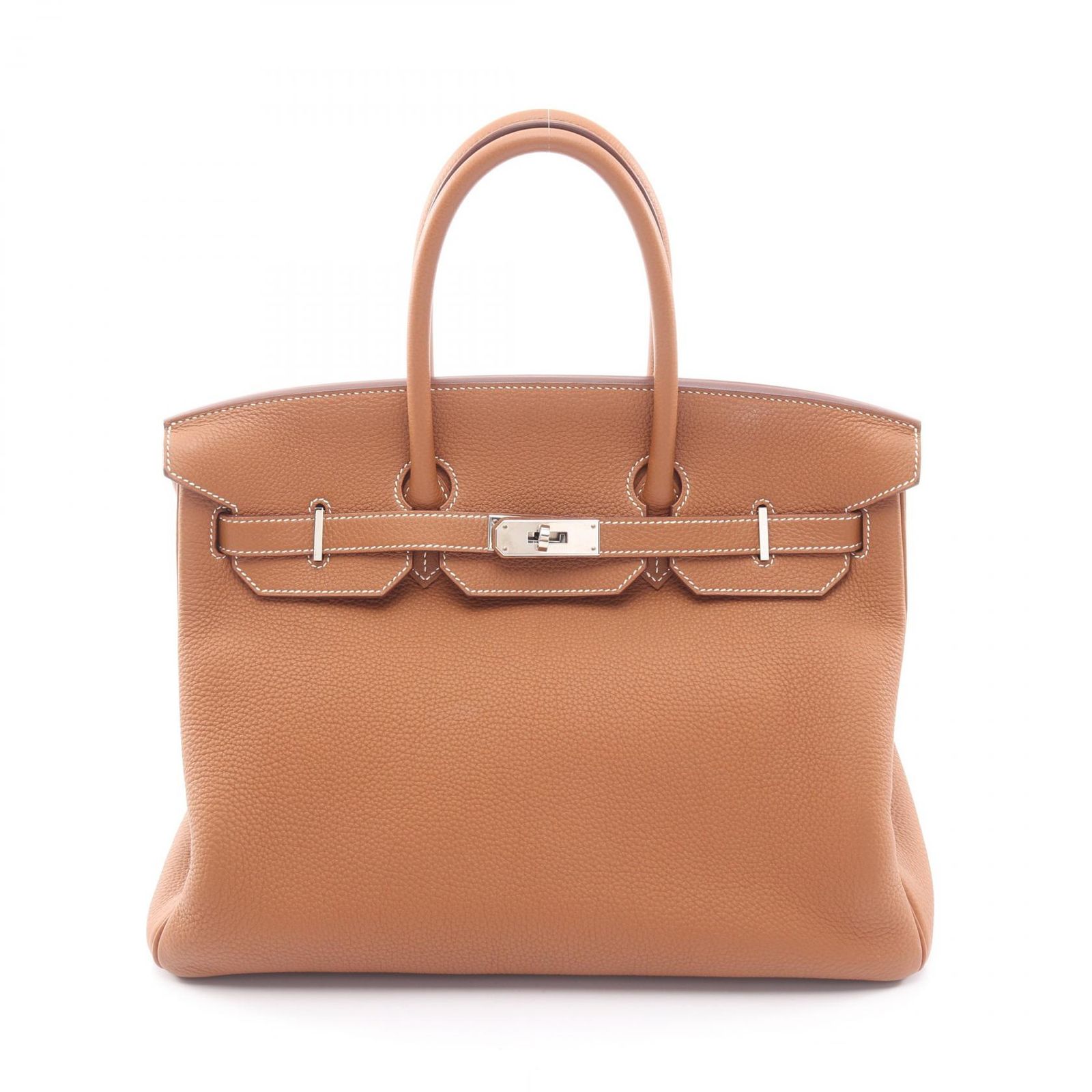 エルメス HERMES ハンドバッグ バーキン35 ゴールド ゴールド レザー バーキン35 ゴールド レディース Used A