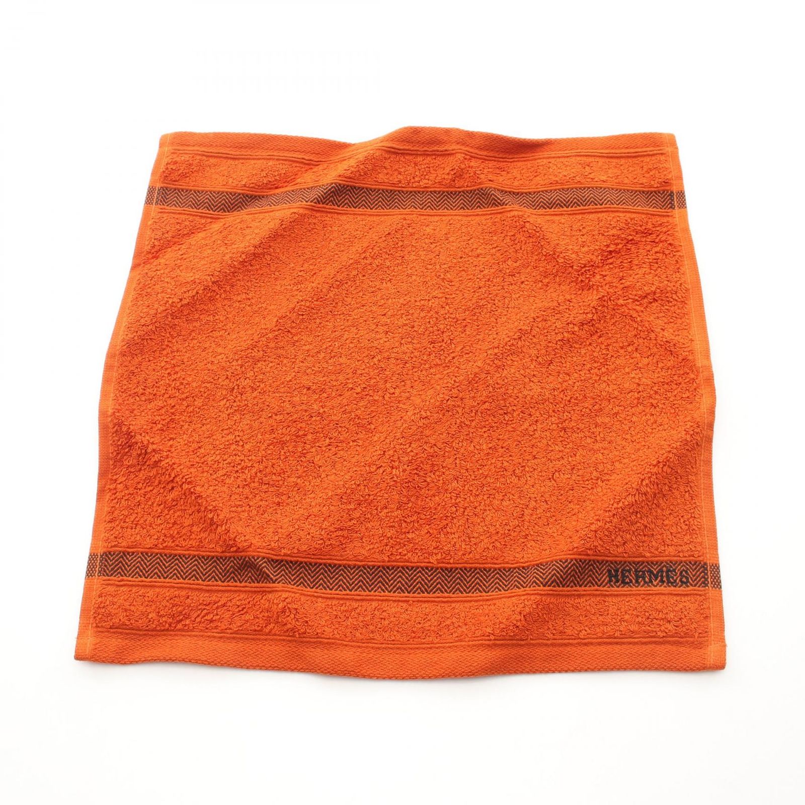 エルメス HERMES タオル カレタオル シェブロン ハンド オレンジ その他 ハンドタオル ユニセックス 未使用