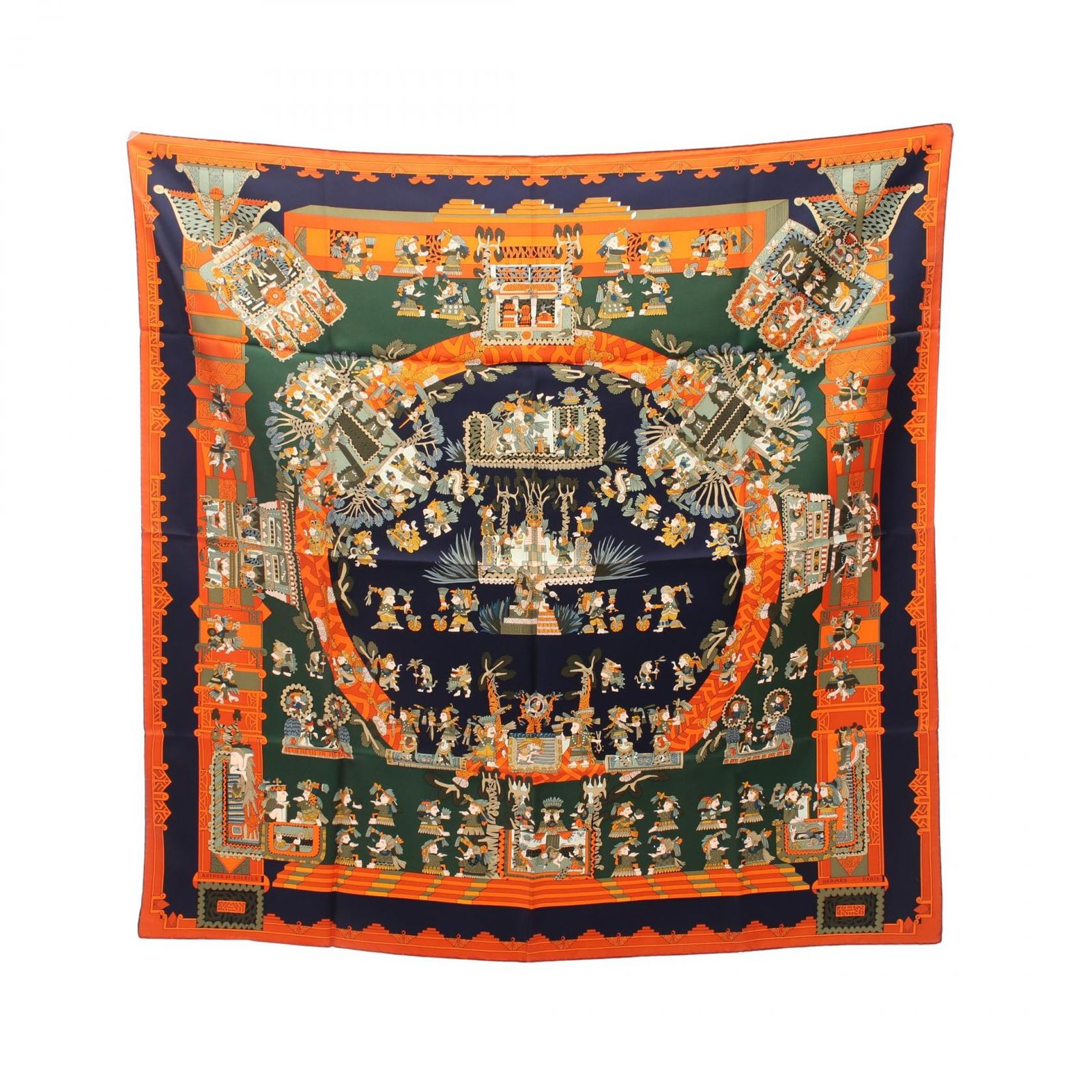 エルメス HERMES スカーフ カレ90 ASTRES et SOLEILS マルチ シルク カレ90 レディース Used A