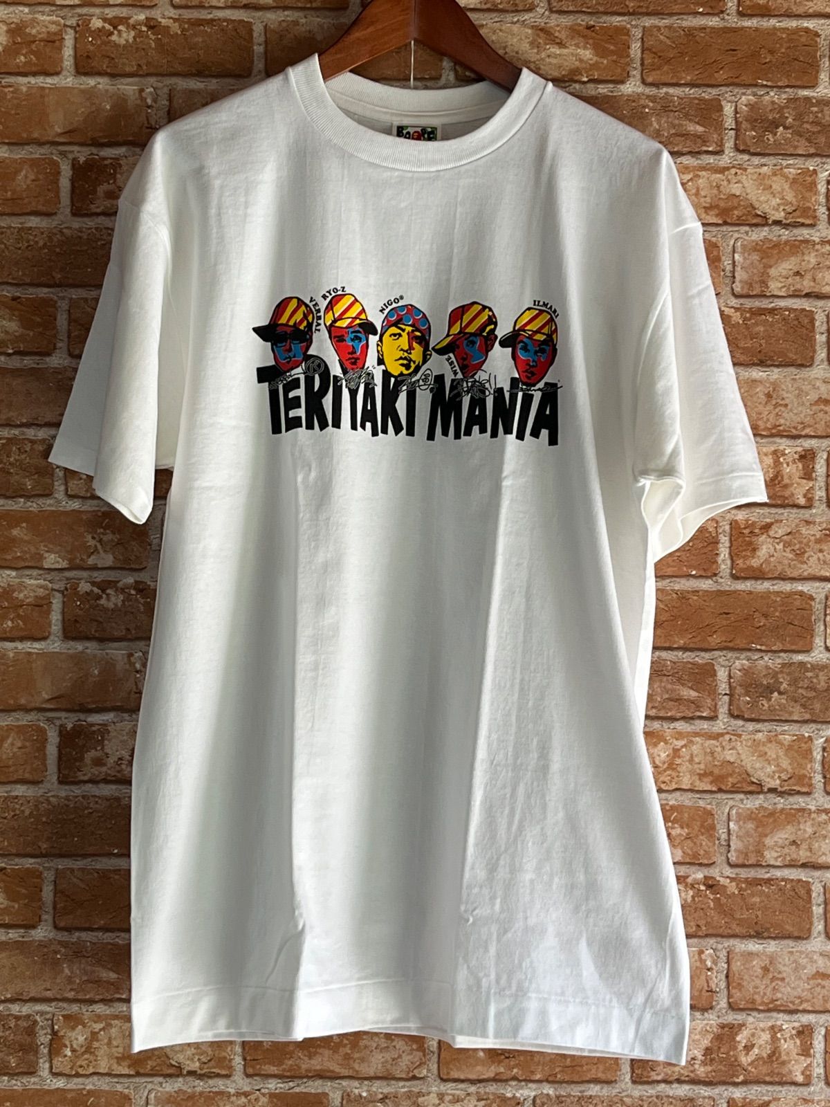 レア　A BATHING APE ×TERIYAKI BOYZ TERIYAKI MANIA Tシャツ　BAPE ホワイト　白　リップスライム　L NIGO