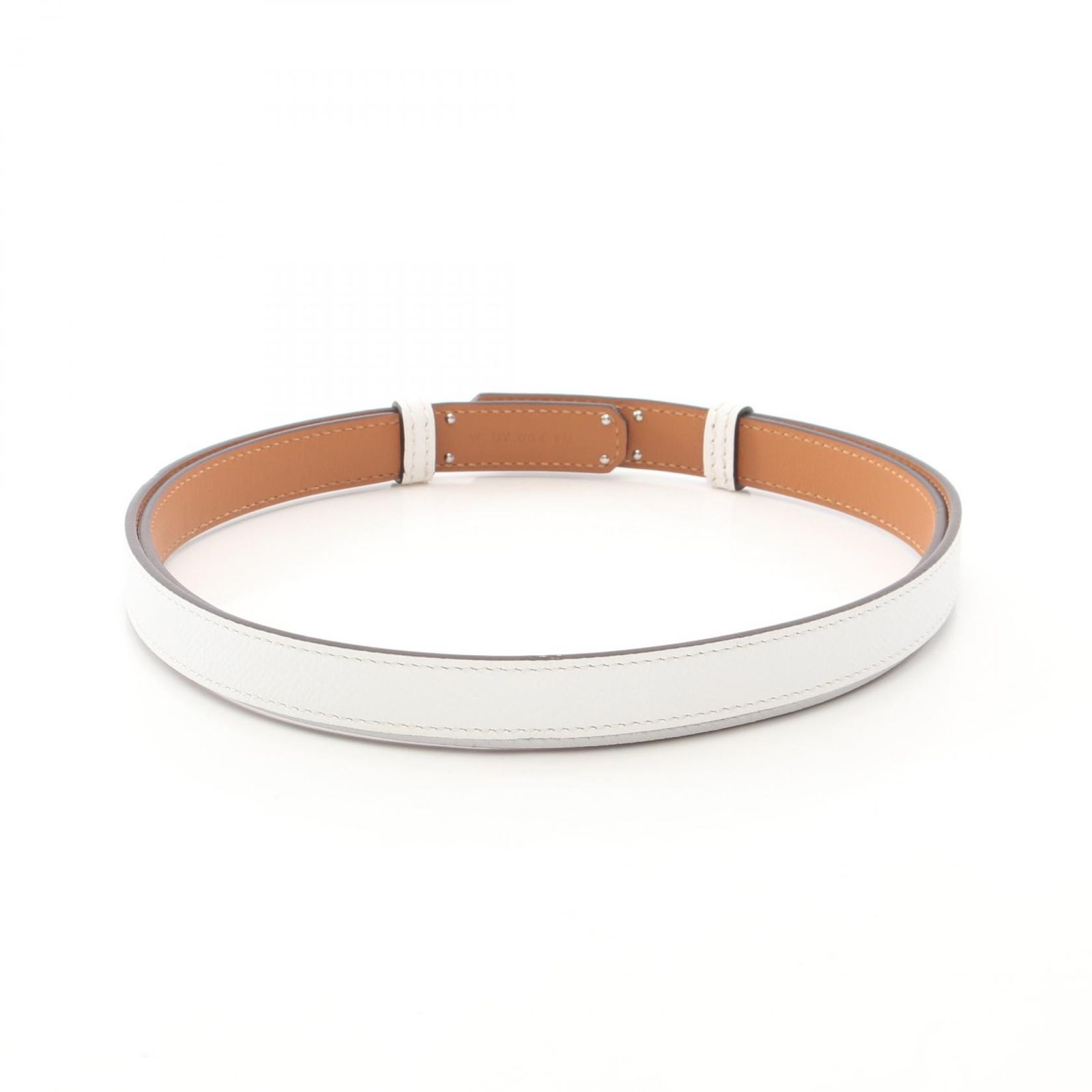 エルメス HERMES ベルト ケリーベルト ホワイト レザー カーフ（牛革