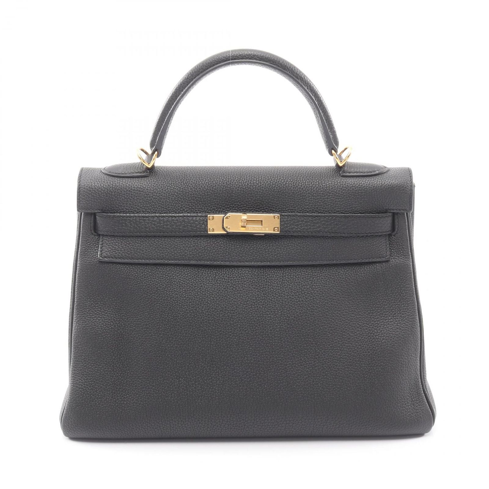 エルメス HERMES ハンドバッグ ケリー32 2WAY 内縫い ブラック レザー ケリー32 ブラック レディース Used A
