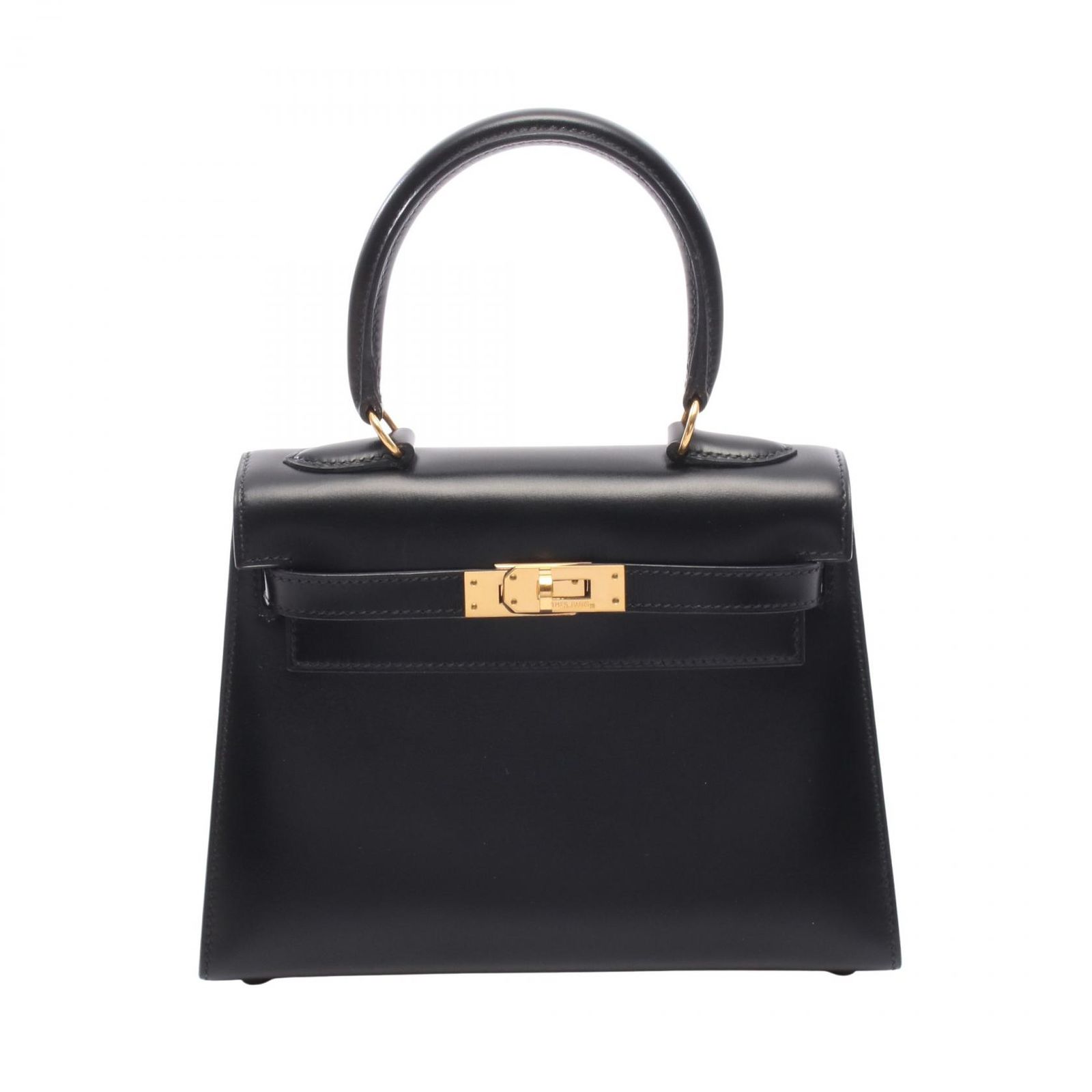 エルメス HERMES ハンドバッグ ミニケリー 外縫い 2WAY ブラック カーフ（牛革） ミニケリー ブラック レディース Used A
