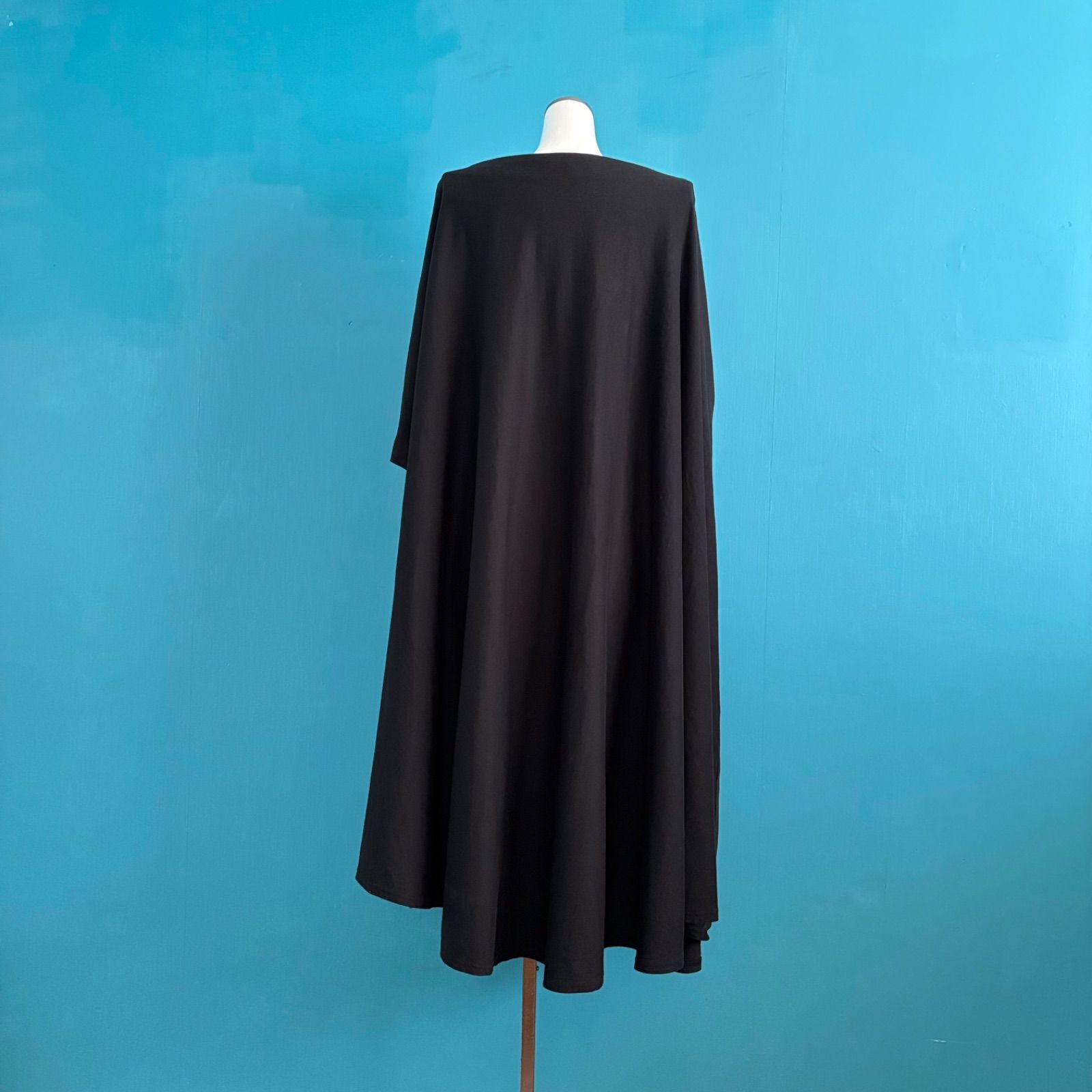 1765 ENFOLD エンフォルド アシンメトリーワンピース コットン 黒