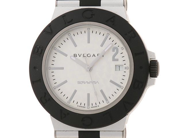 BVLGARI ブルガリ ウォッチ アルミニウム 空山基限定モデル 1000本限定 時計 103703 腕時計 アルミ/ラバー シルバー ユニセックス【中古】460