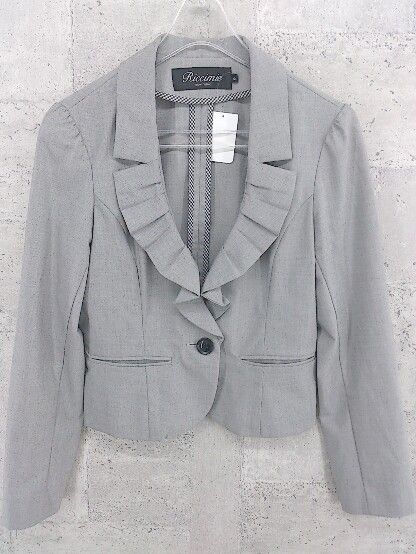 ◇ Riccimie NEW YORK リッチミーニューヨーク 長袖 テーラード ジャケット 0 グレー * 【1002799287234】