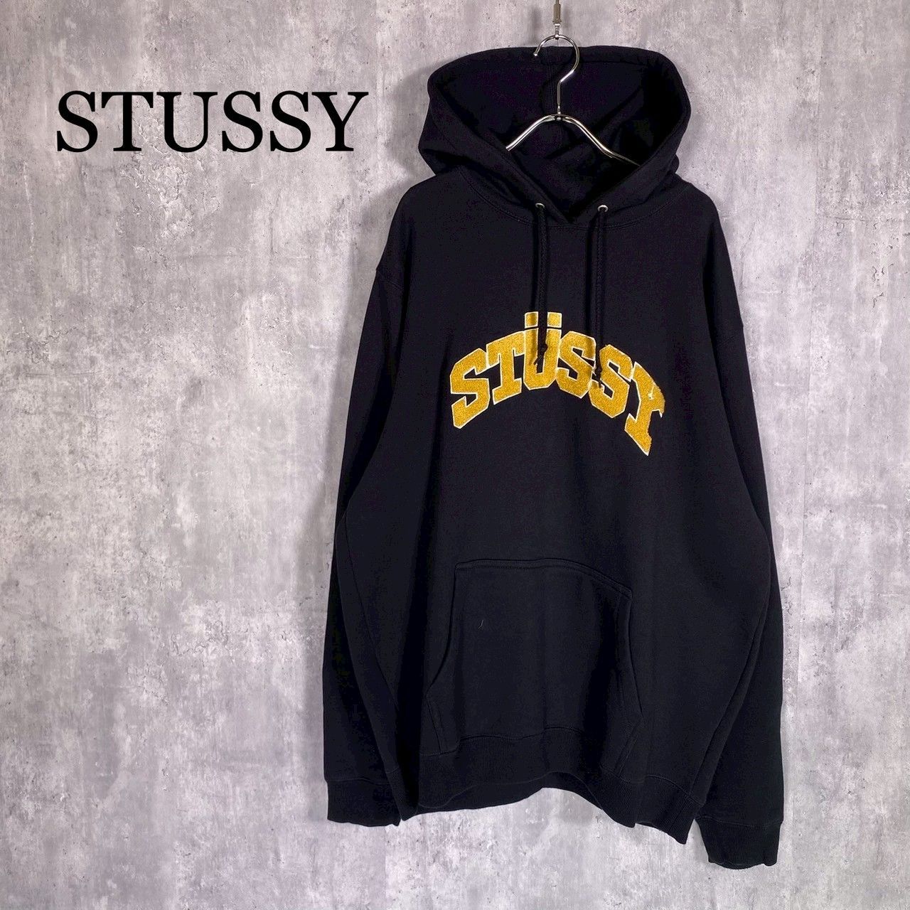 『STUSSY』ステューシー (XL) フロントロゴ プルオーバーパーカー フーディー