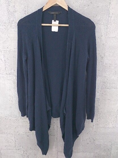 ◇ BCBGMAXAZRIA ビーシービージーマックスアズリア ニット 長袖 ロング カーディガン XXS/XS ネイビー * 【1002799314992】