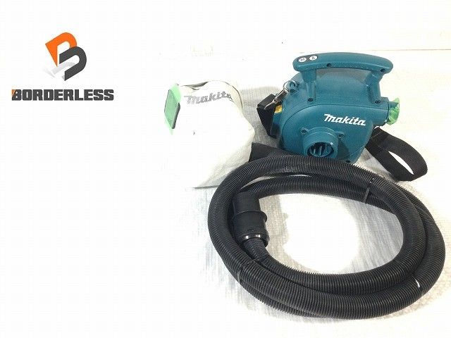 ☆中古品☆makita マキタ 18V 3L 充電式小型集じん機 VC350D 本体＋ホース＋ダストバッグ付 粉じん専用 コードレス 集塵機 掃除機128559