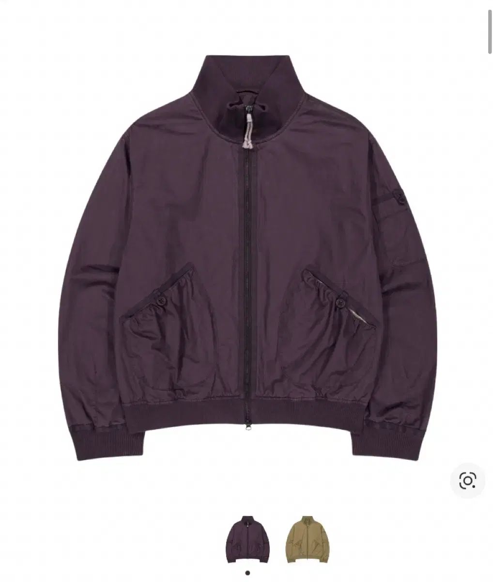 1 ISSEY MIYAKE イッセイミヤケ ダスティ コットン ブルゾン ジャケット PURPLE パープル