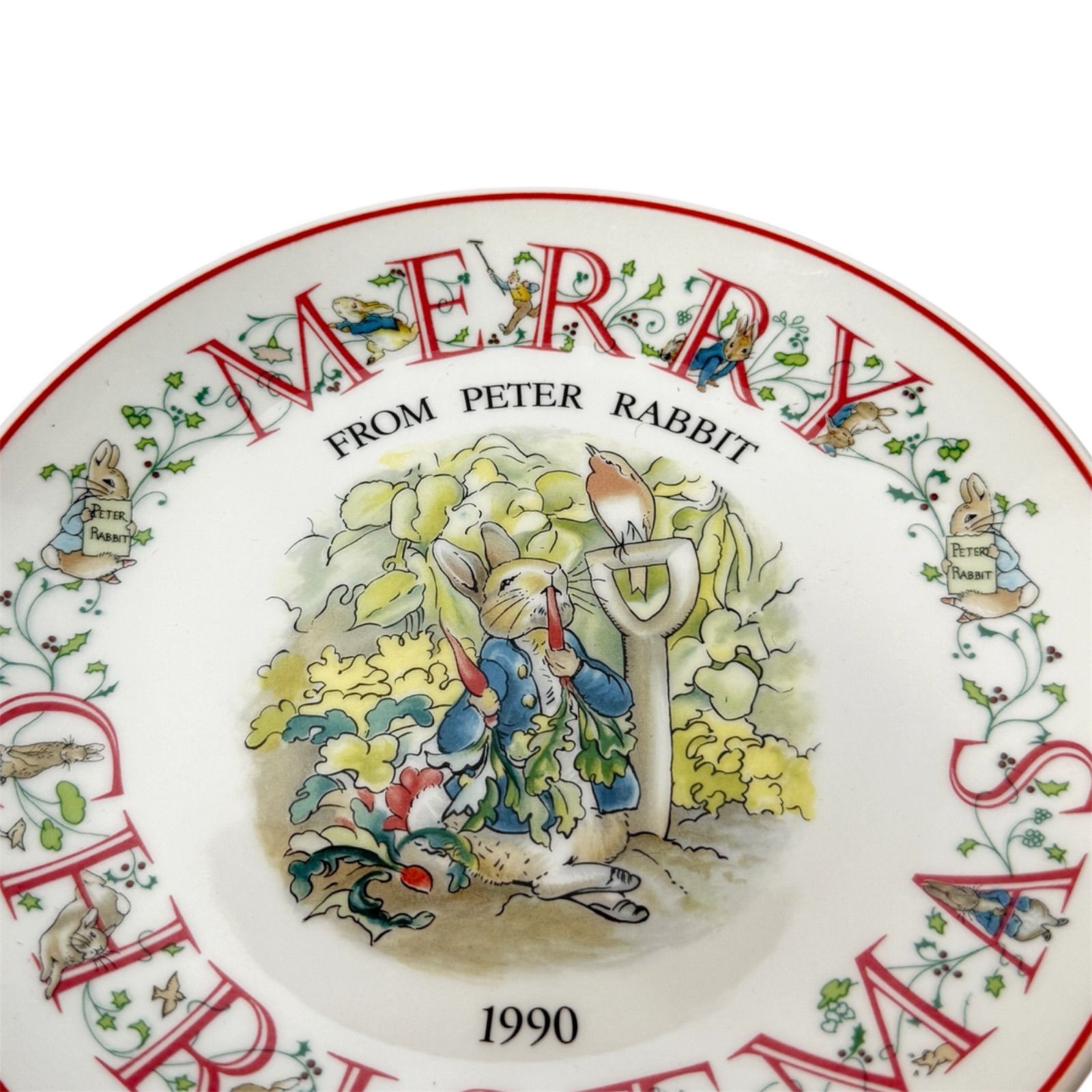ピーターラビット　ウェッジウッド　クリスマス プレート　6枚　Xmas 送料込 Wedgwood (ウェッジウッド) プレート □クリスマスプレート 1995年