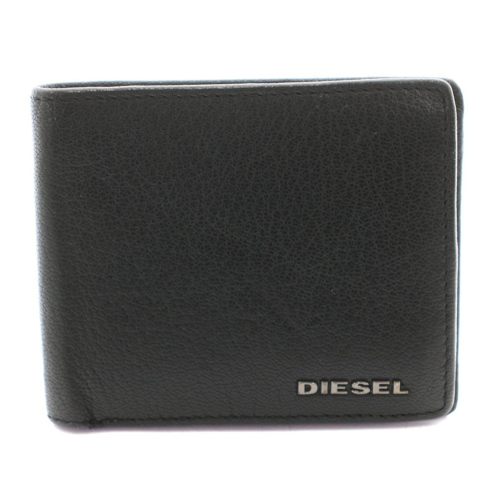 ディーゼル DIESEL 二つ折り財布 ウォレット レザー 小銭入れあり 黒 