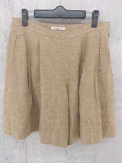 ◇ DEUXIEME CLASSE ドゥーズィエムクラス シルク混 リネン混 キュロットパンツ 38 ベージュ系 * 【1002799453967】 7,424円