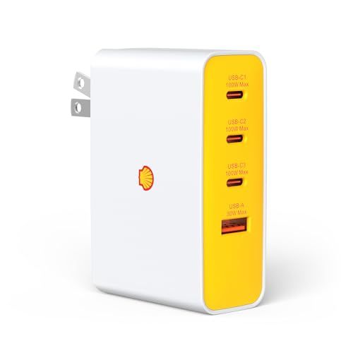 Shell 100W 急速充電器 4ポート Type-C【GaN III技術/PD3.0/QC4+/PPS規格対応/PSE技術基準適合/折りたたみ式プラグ】ノートPC/Macbook/iPad/iPhone17/16/15/14/13/Gal 72b8c845