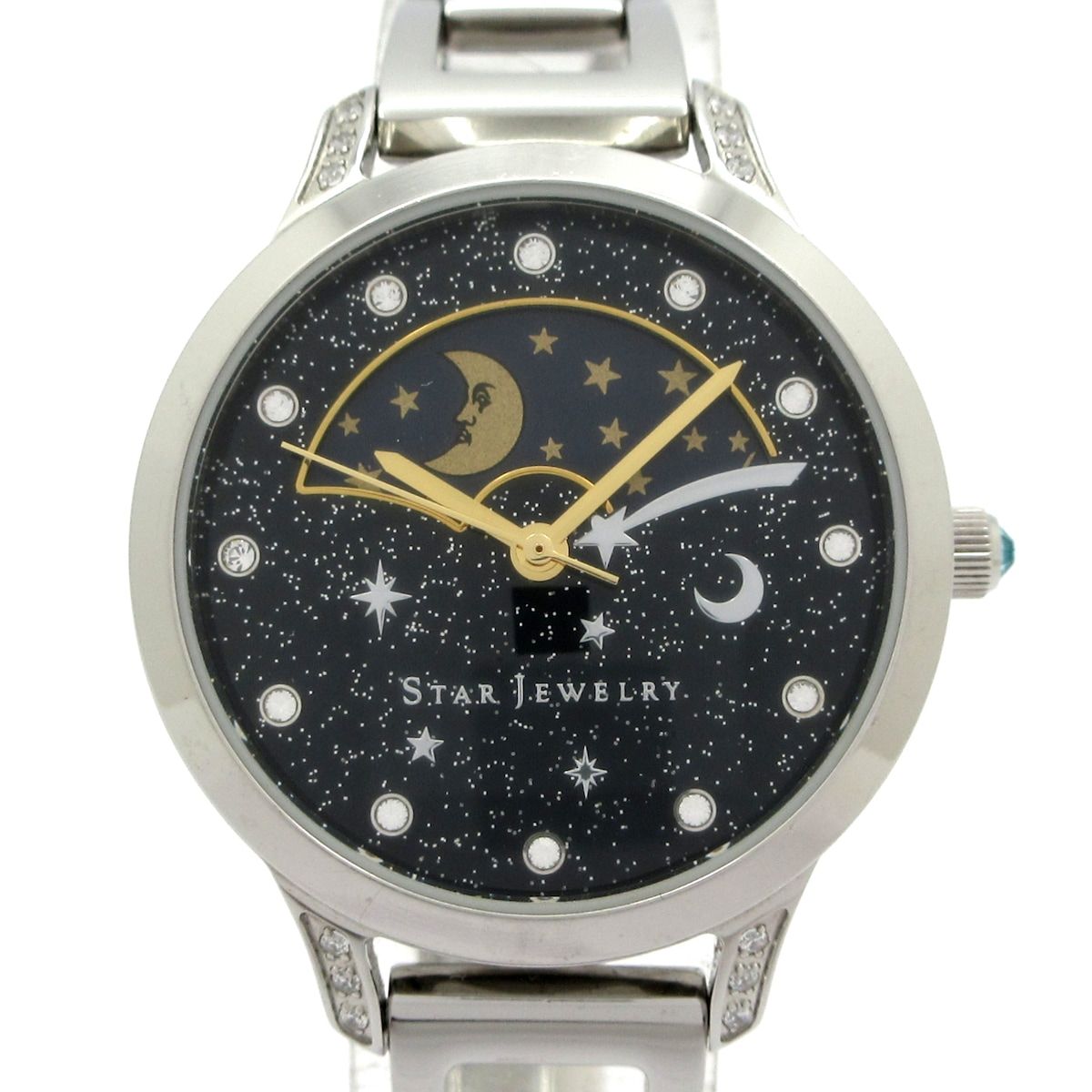 STAR JEWELRY(スタージュエリー) 腕時計 - レディース スター(星)/ムーンフェイズ 黒