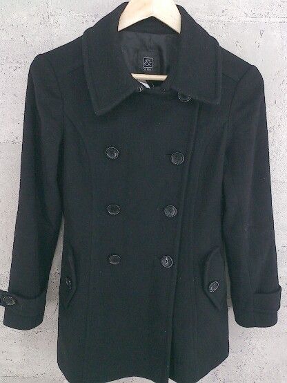 ◇ &by P&D ＆バイ ピンキー＆ダイアン 長袖 ピーコート 38 ブラック * 【1002799794510】