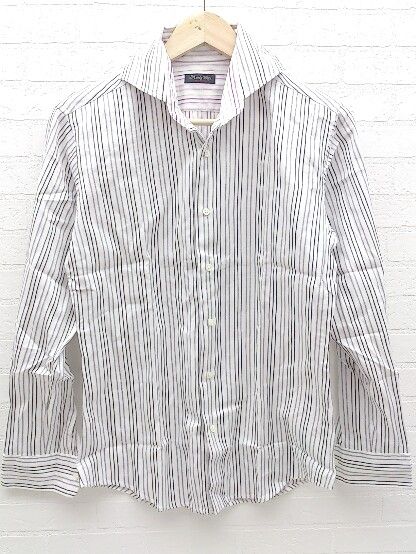 ◇ MEN'S BIGI ビギ 0 長袖 シャツ 01 ホワイト マルチ # 【1002799791717】