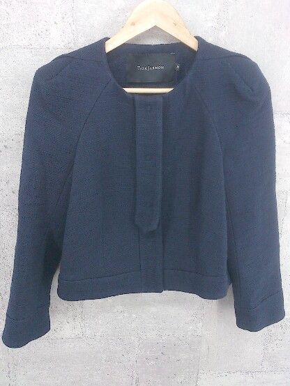 ◇ TARA JARMON タラジャーモン 長袖 ジャケット 36 ネイビー * 【1002799790703】