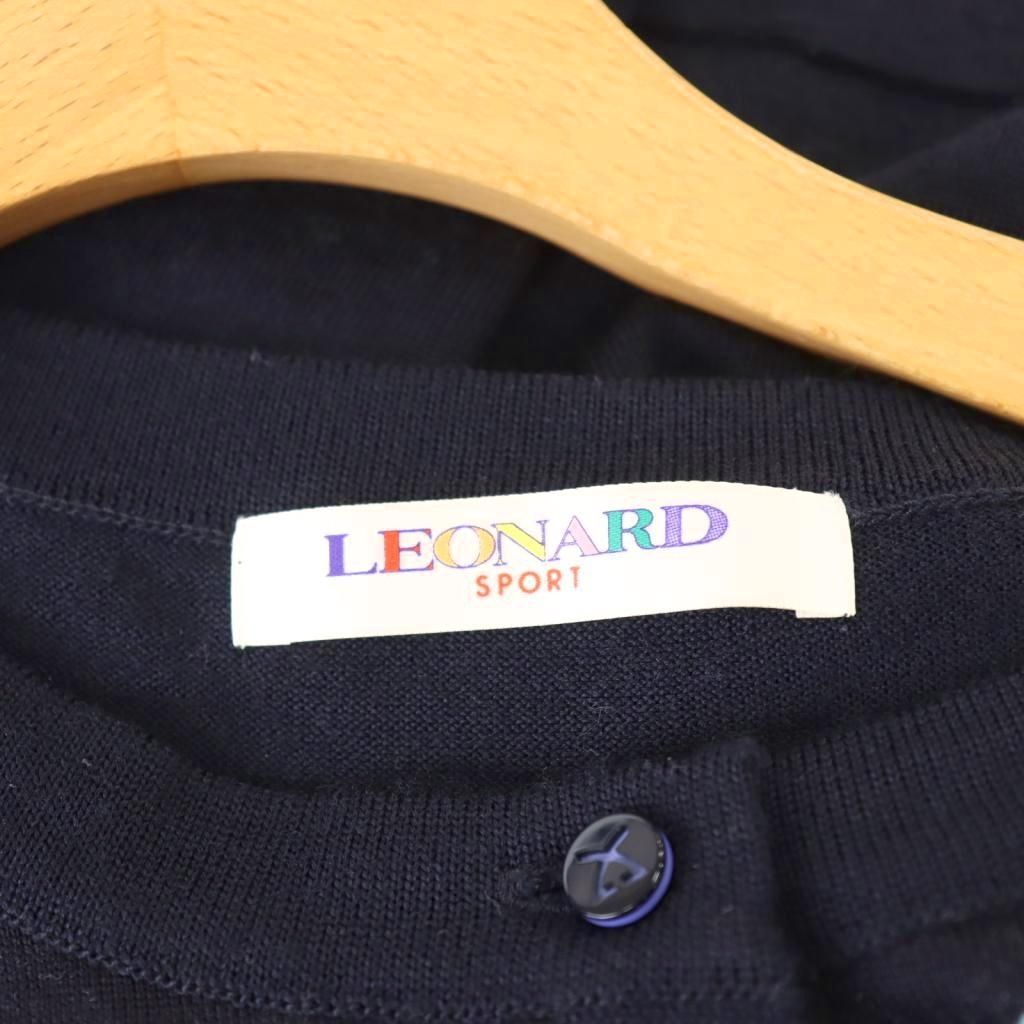 レオナールスポーツ LEONARD SPORT カーディガン 花柄 ウール 44
