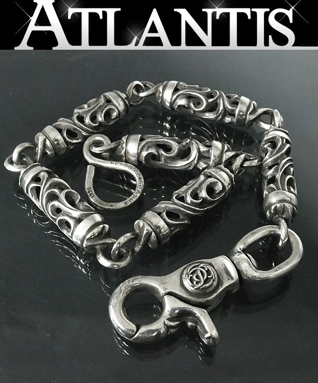 CHROME HEARTS 新宿店 クロムハーツ 1クリップ フローラル ローラー ウォレットチェーン メンズ シルバー SV925 31082