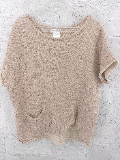 ◇ Audrey and John Wad オードリー アンド ジョンワッド ウール 半袖 ニット セーター Ｆ ブラウン * 【1002799961301】 5,807円