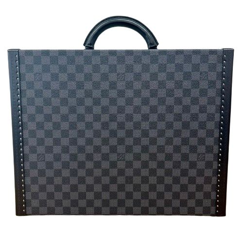 ♪Louis Vuitton ルイヴィトン ダミエ・グラフィット プレジデント N48190 アタッシュケース メンズ ブラック レザー