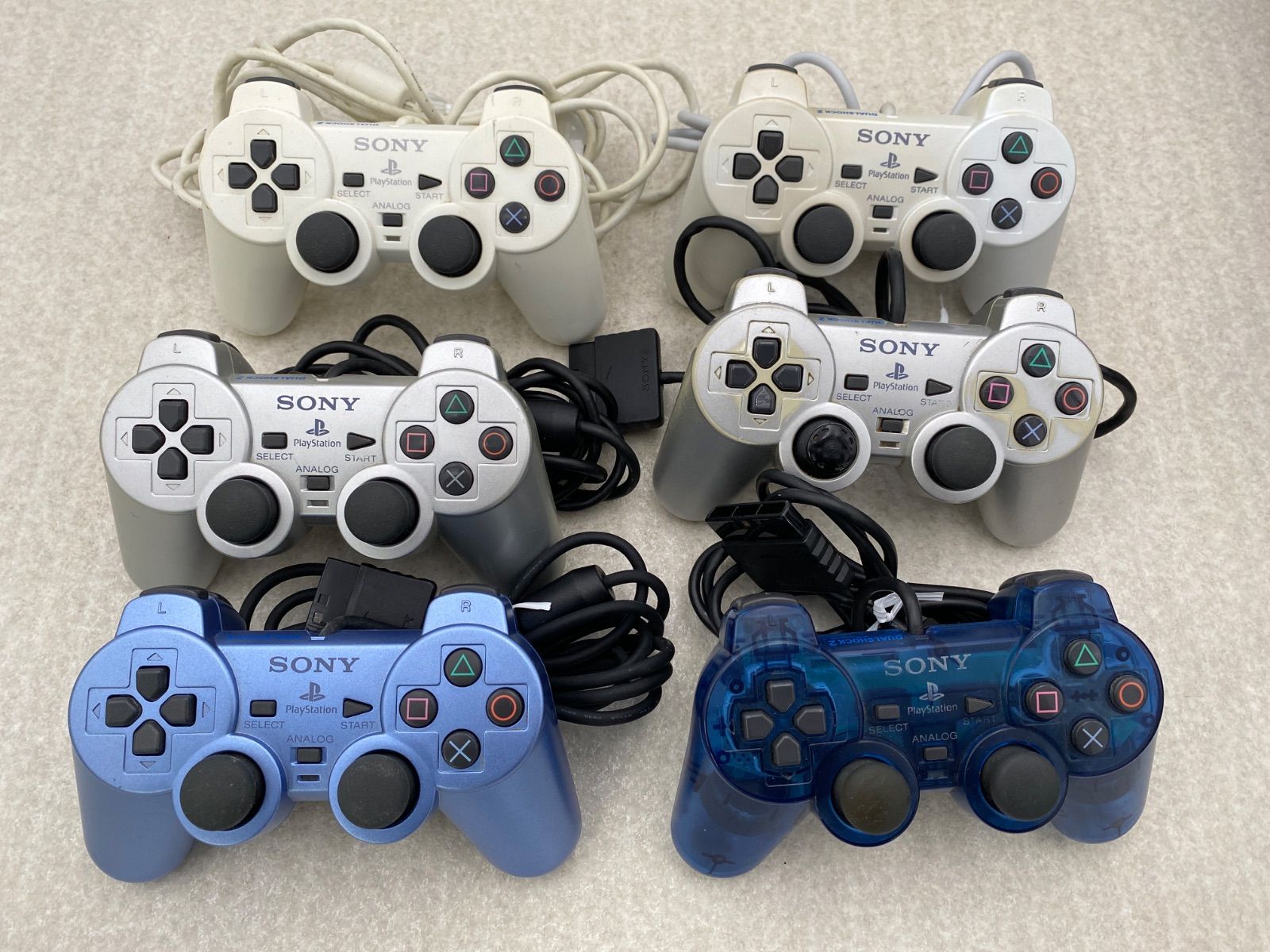 SONY プレイステーション2　DualShock 2　コントローラー　ジャンク　まとめ売り　３０点